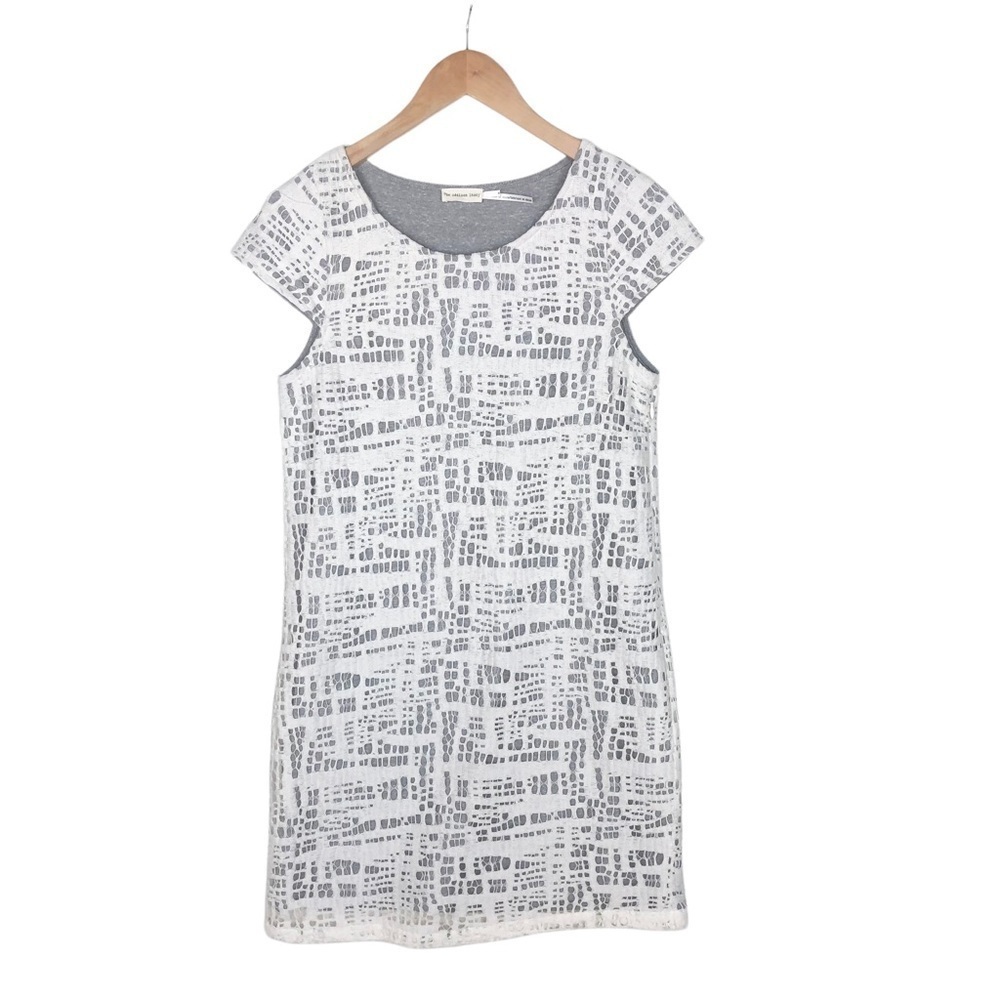 Anthropologie Addison Story lace overlay t-shirt shift mini dress small